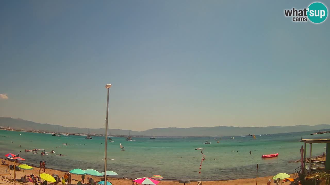 Webcam Cagliari Windsurf Club – Playa del Poetto en directo