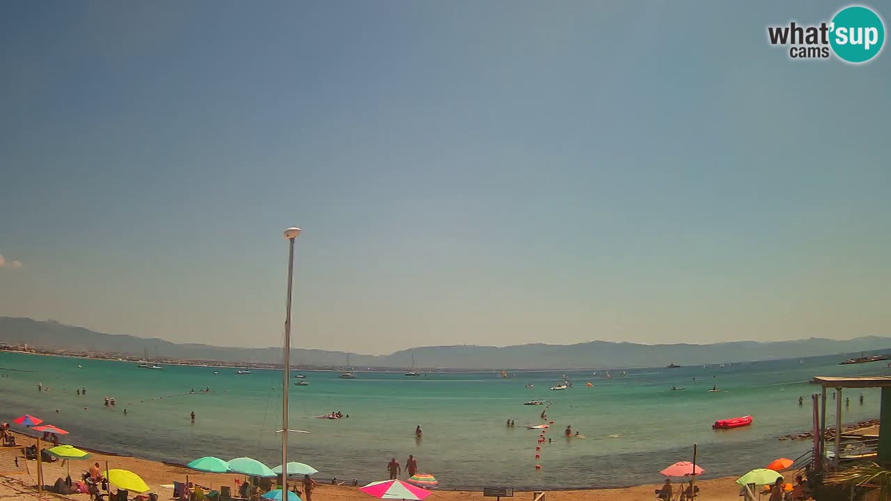 Webcam Cagliari Windsurf Club – Playa del Poetto en directo