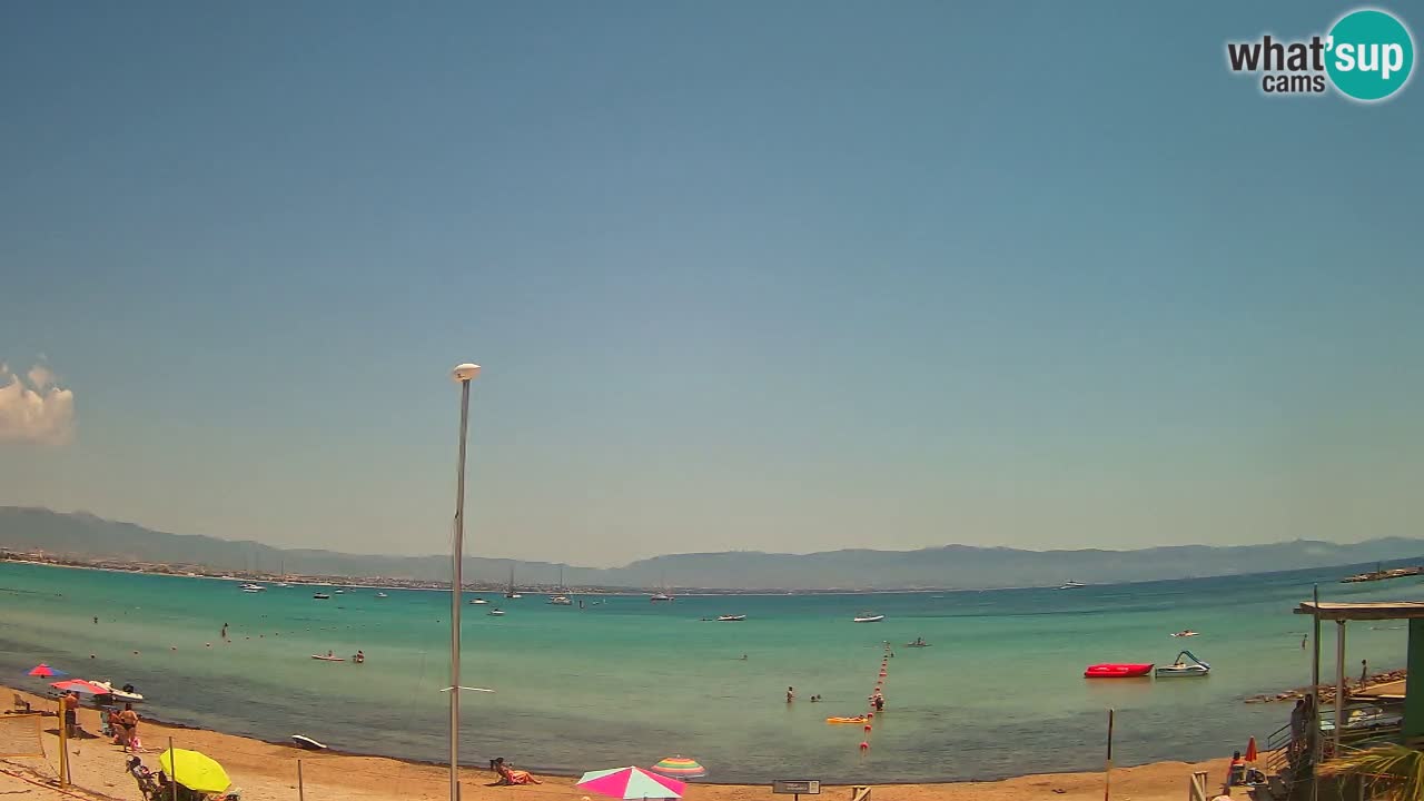 Webcam Cagliari Windsurf Club – Playa del Poetto en directo