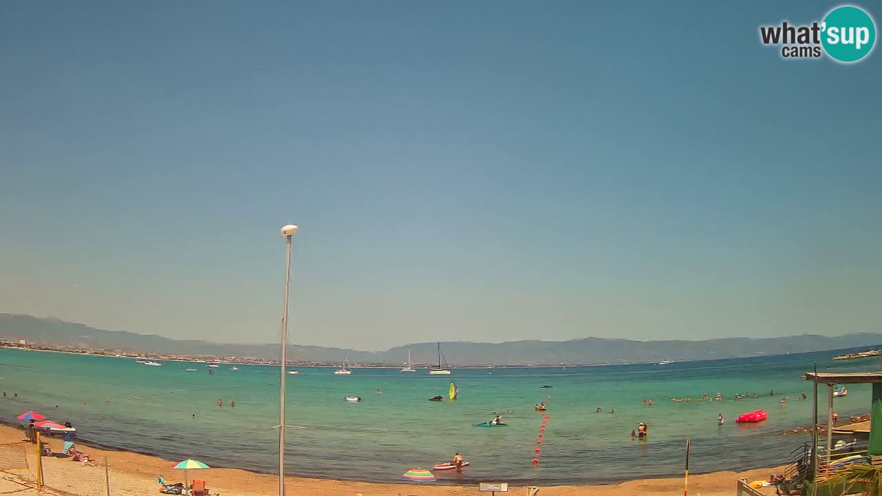 Webcam Cagliari Windsurf Club – Plage du Poetto en direct