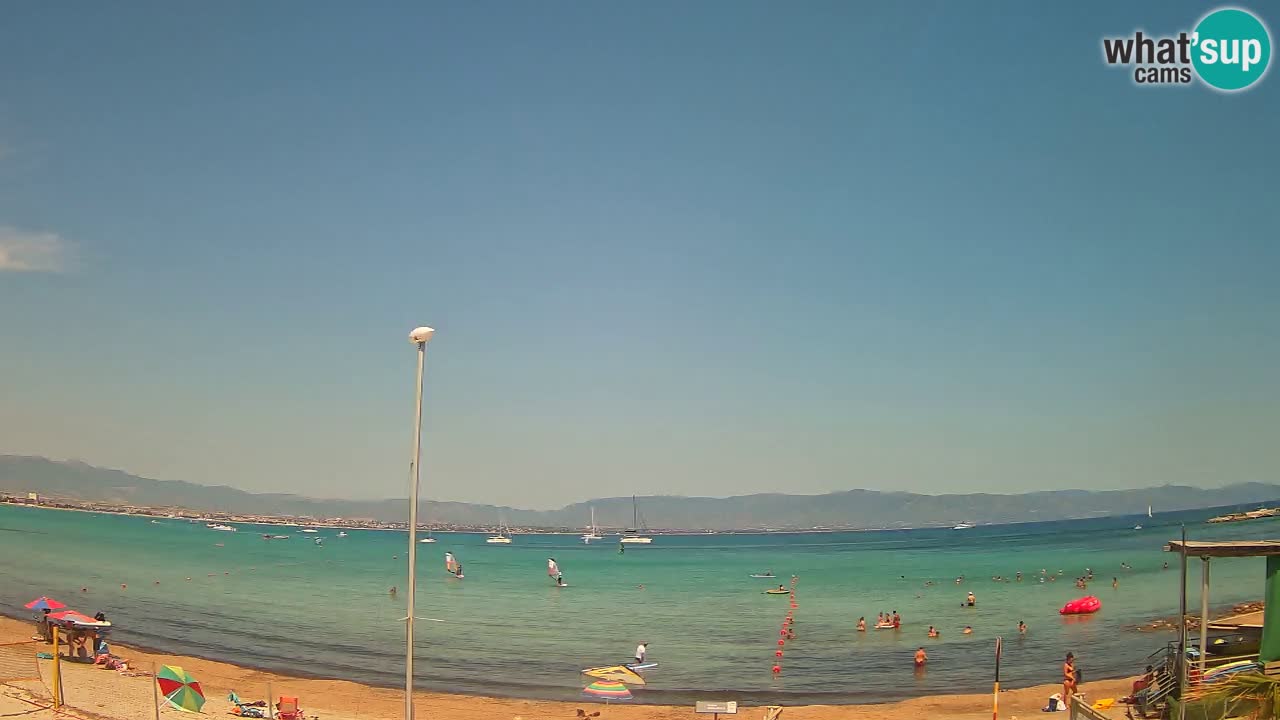 Webcam Cagliari Windsurf Club – Liveblick vom Poetto Strand