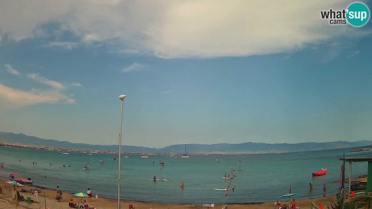 Webcam Cagliari Windsurf Club – Spiaggia del Poetto in diretta