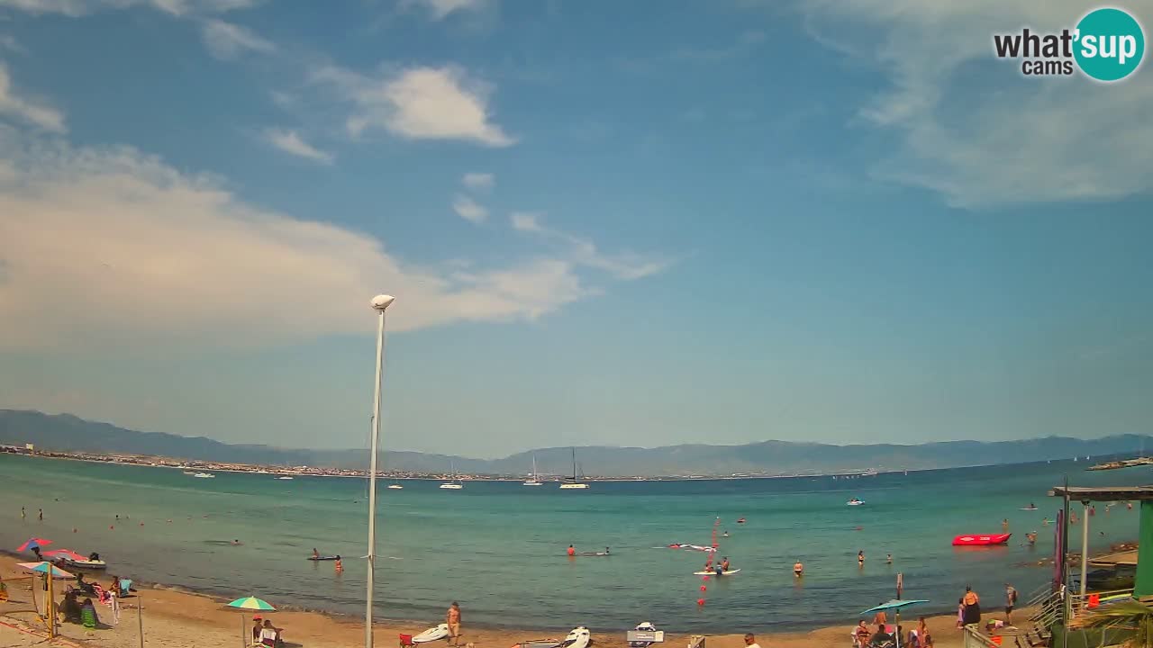 Webcam Cagliari Windsurf Club – Spiaggia del Poetto in diretta