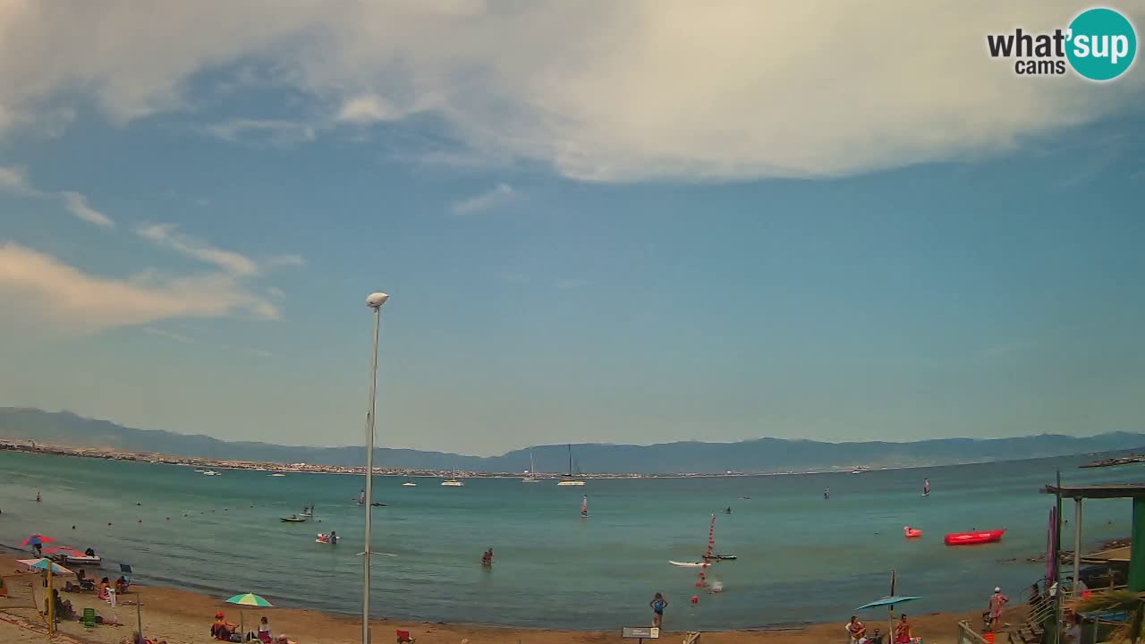 Webcam Cagliari Windsurf Club – Playa del Poetto en directo