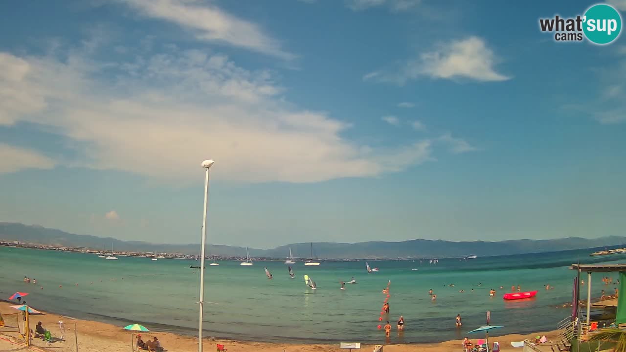Web kamera Cagliari Windsurf Club – Poetto plaža uživo