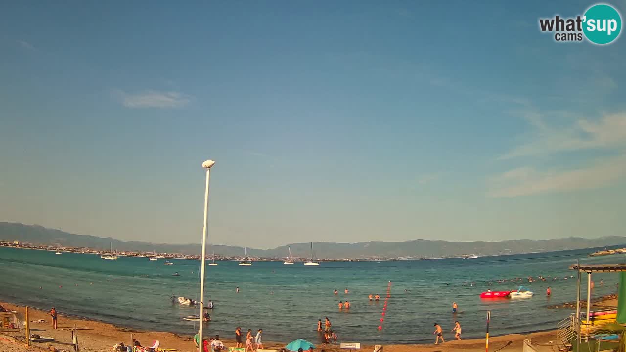 Web kamera Cagliari Windsurf Club – Poetto plaža uživo