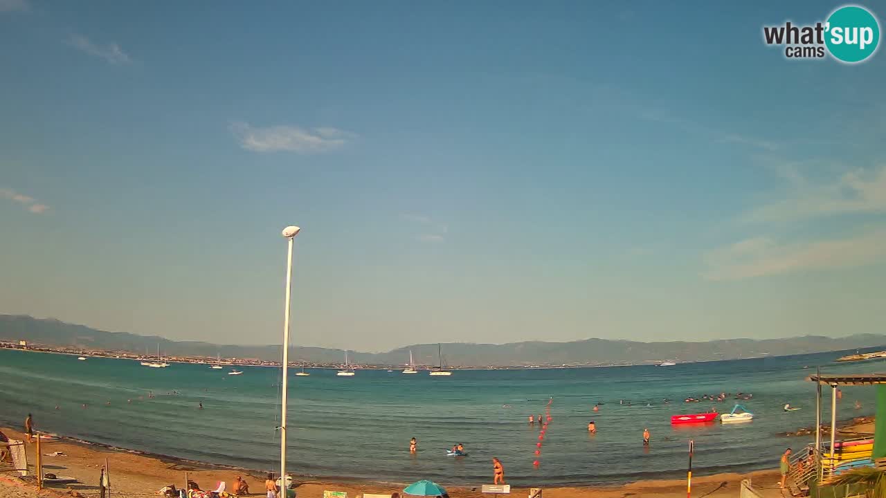 Web kamera Cagliari Windsurf Club – Poetto plaža uživo