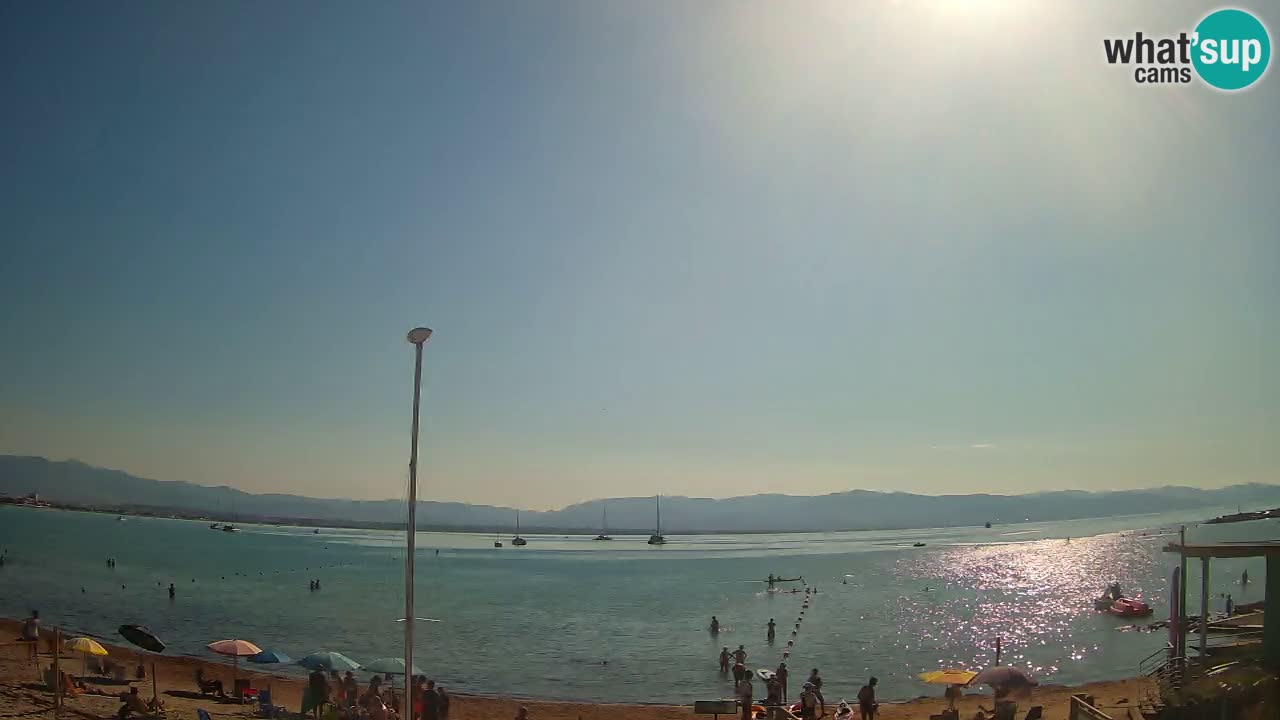 Spletna kamera Cagliari Windsurf Club – Pogled v živo s plaže Poetto