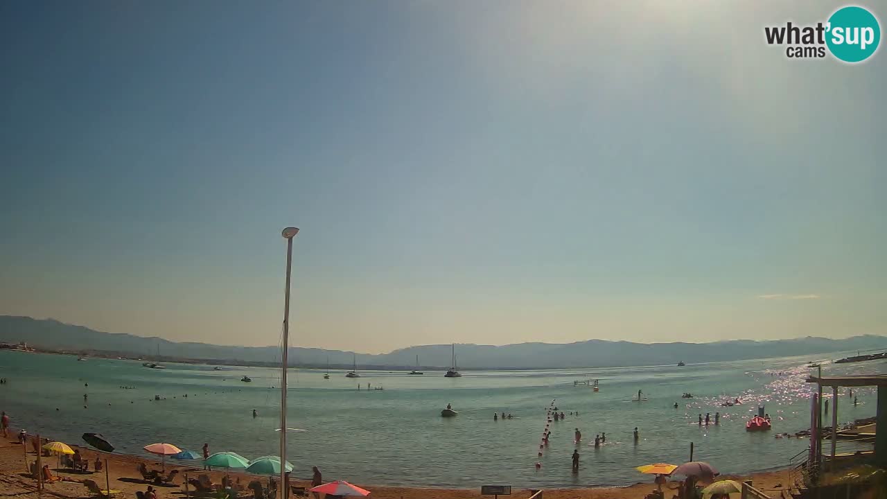 Spletna kamera Cagliari Windsurf Club – Pogled v živo s plaže Poetto