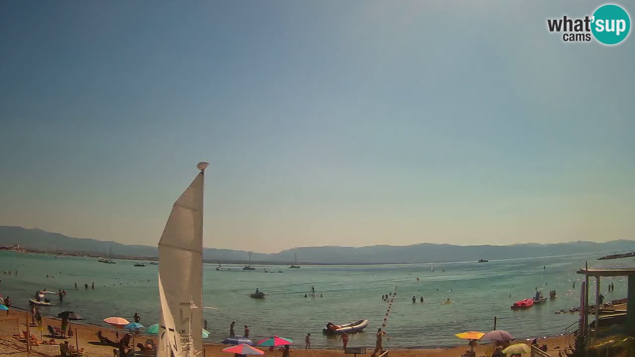 Webcam Cagliari Windsurf Club – Playa del Poetto en directo