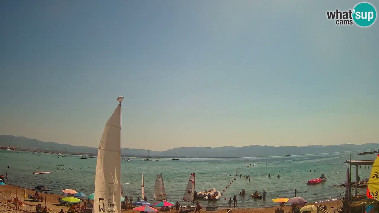 Spletna kamera Cagliari Windsurf Club – Pogled v živo s plaže Poetto