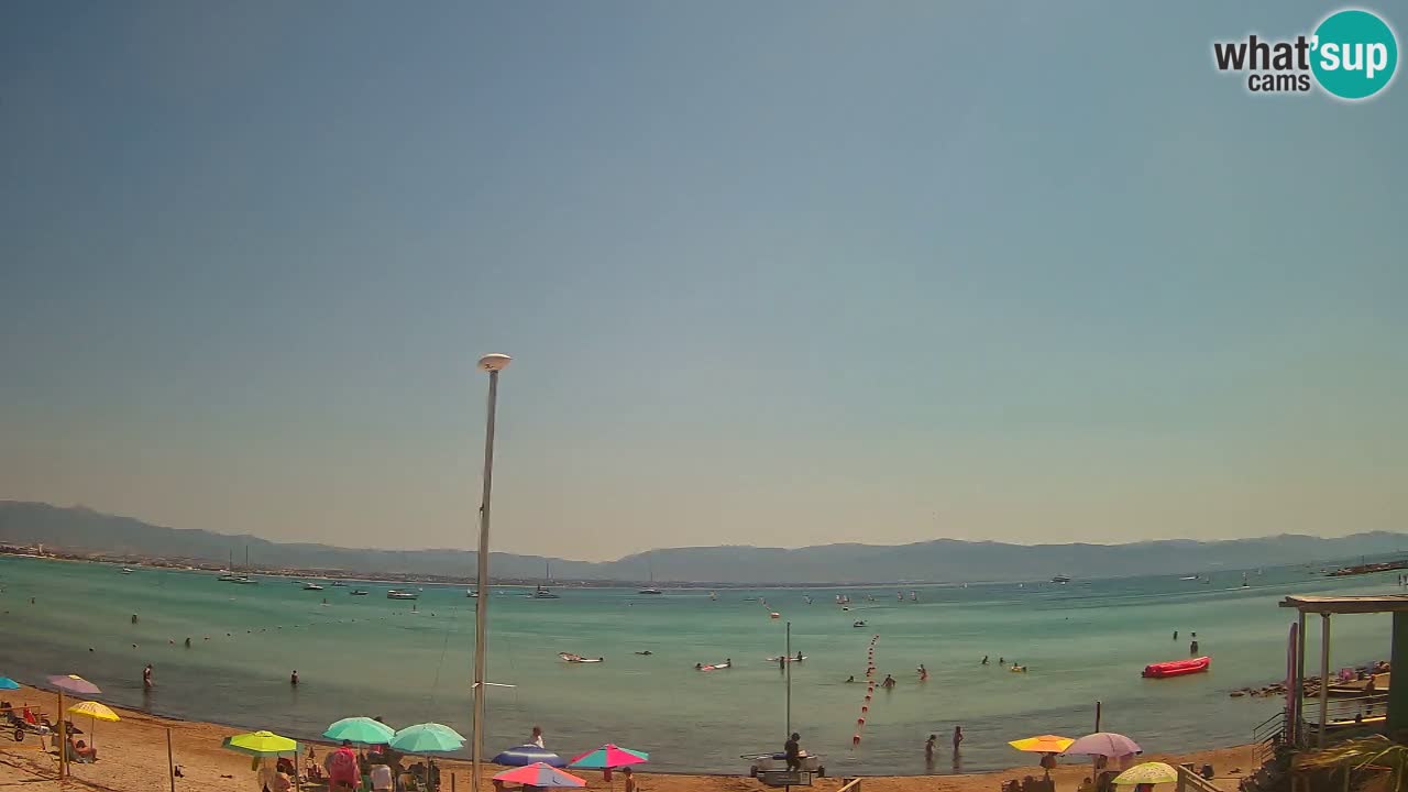 Webcam Cagliari Windsurf Club – Playa del Poetto en directo