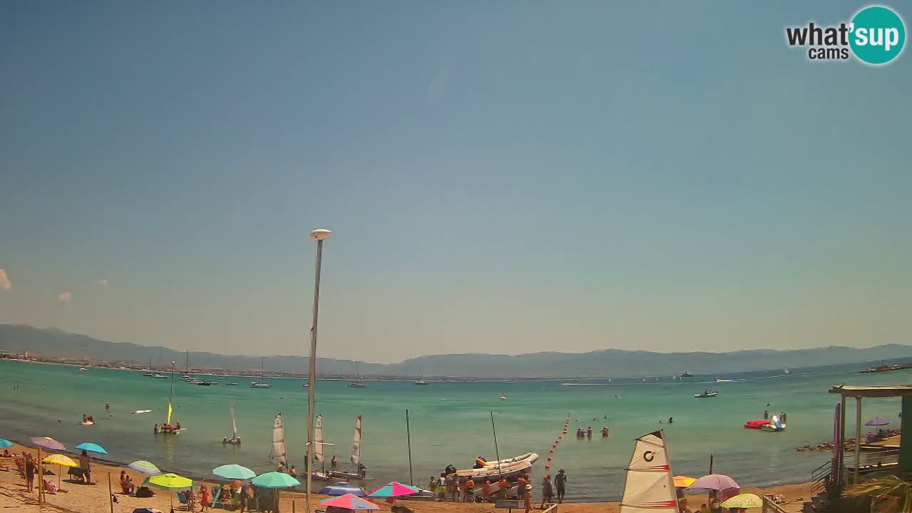 Webcam Cagliari Windsurf Club – Playa del Poetto en directo