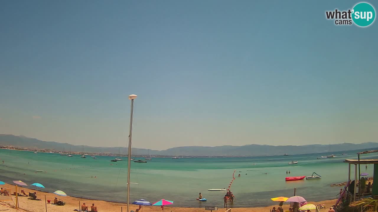 Webcam Cagliari Windsurf Club – Playa del Poetto en directo