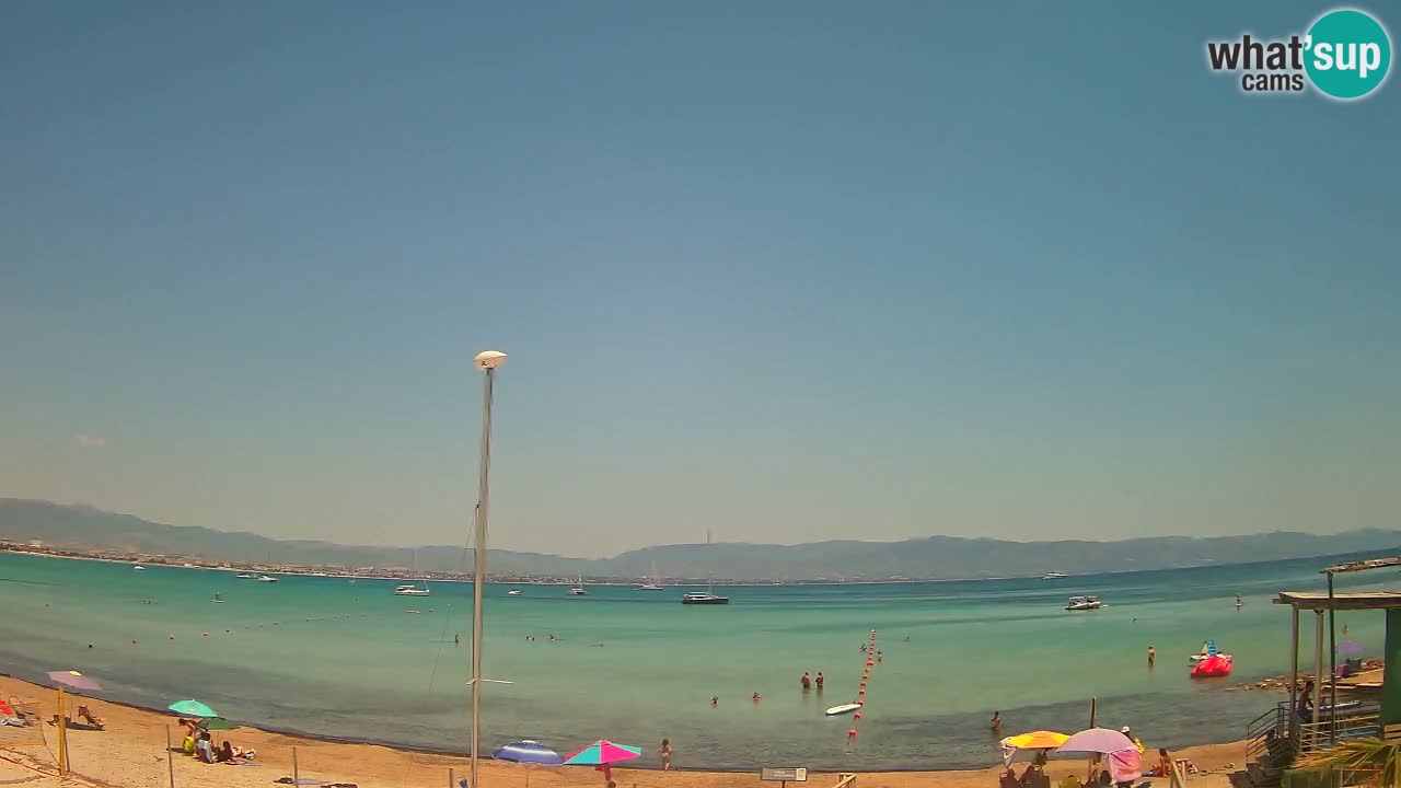 Web kamera Cagliari Windsurf Club – Poetto plaža uživo