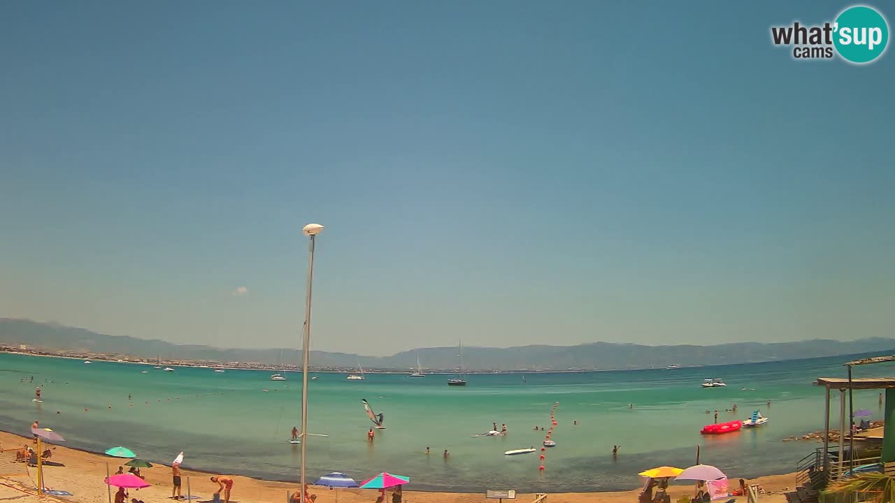 Webcam Cagliari Windsurf Club – Spiaggia del Poetto in diretta