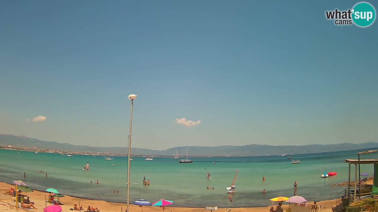Webcam Cagliari Windsurf Club – Plage du Poetto en direct