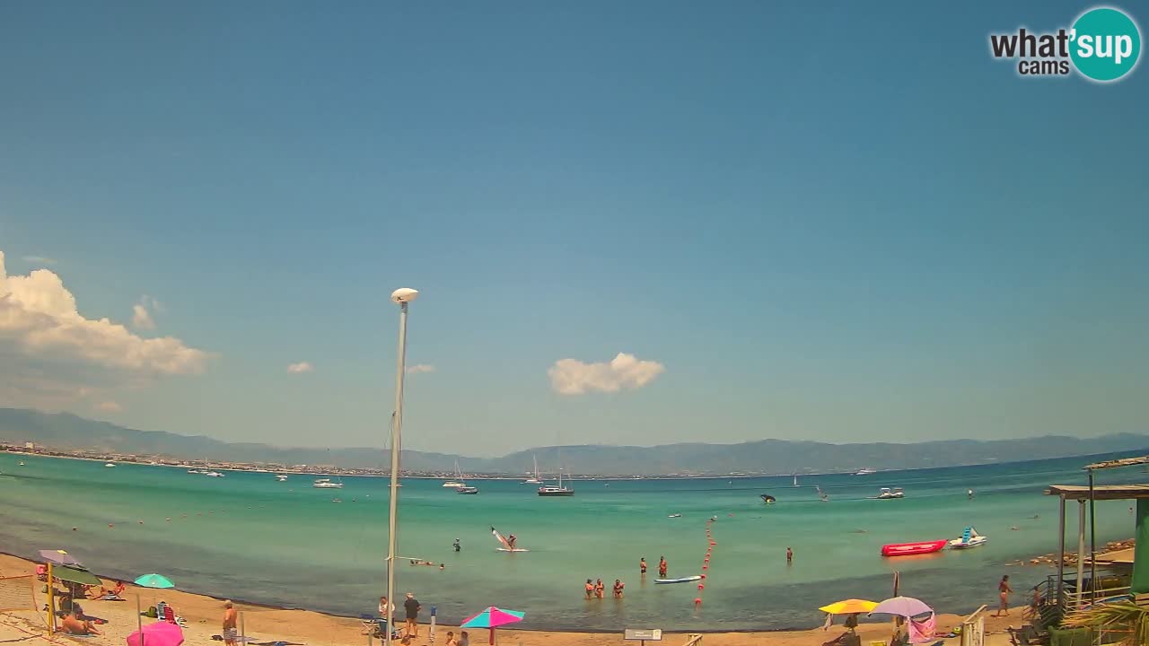 Webcam Cagliari Windsurf Club – Liveblick vom Poetto Strand