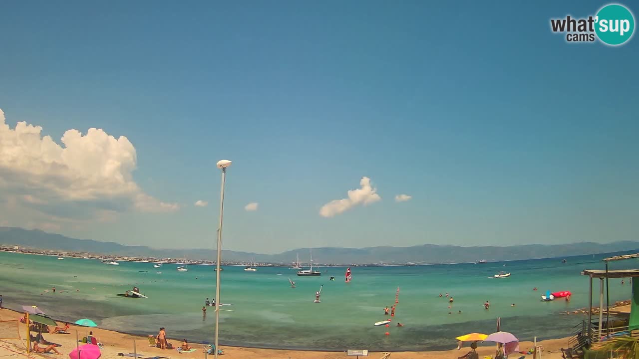 Webcam Cagliari Windsurf Club – Spiaggia del Poetto in diretta