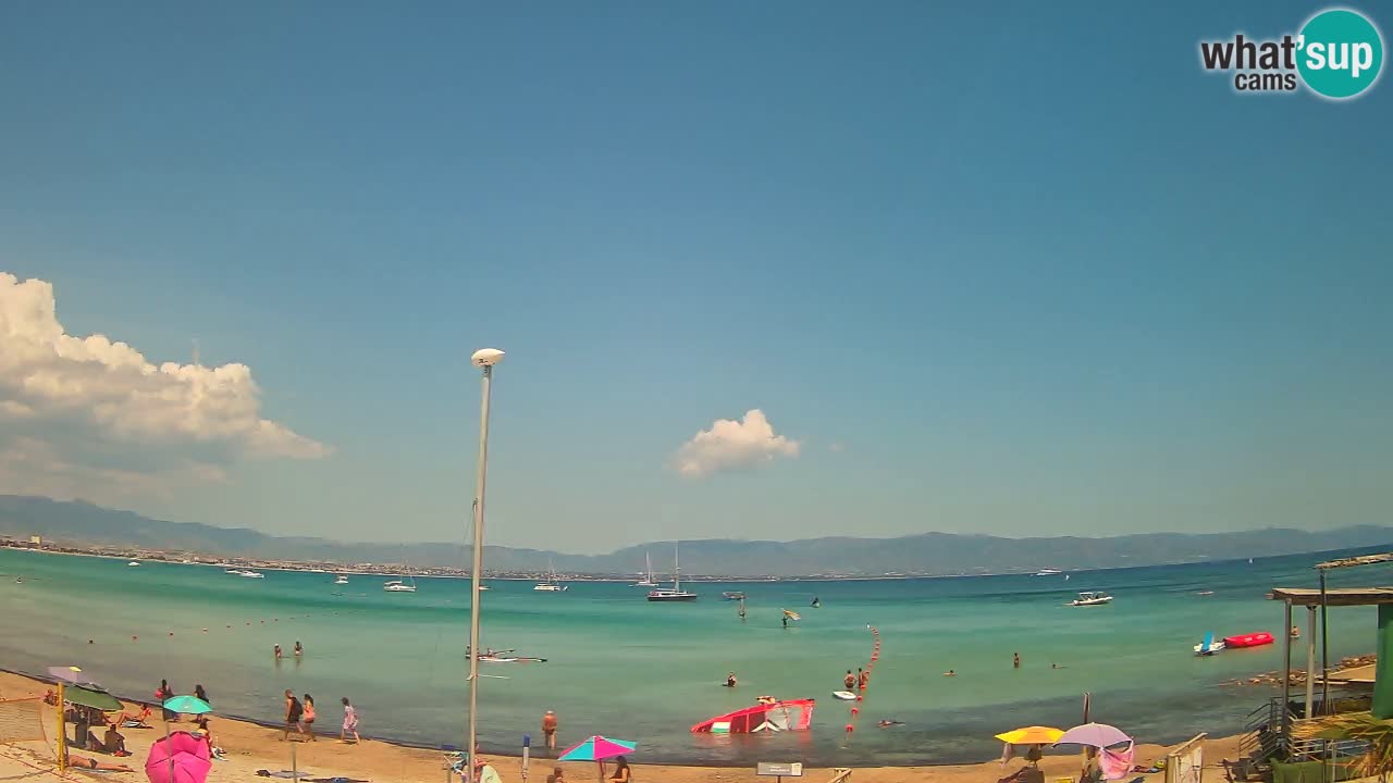 Webcam Cagliari Windsurf Club – Spiaggia del Poetto in diretta