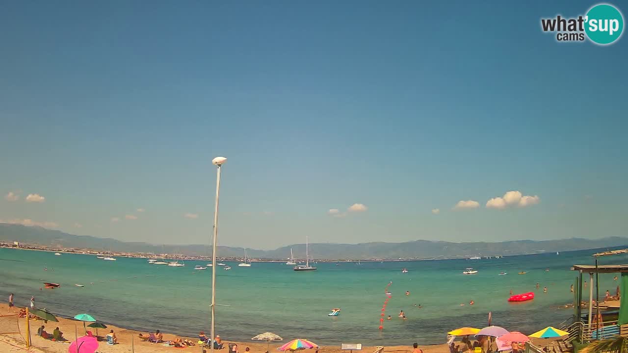 Webcam Cagliari Windsurf Club – Playa del Poetto en directo