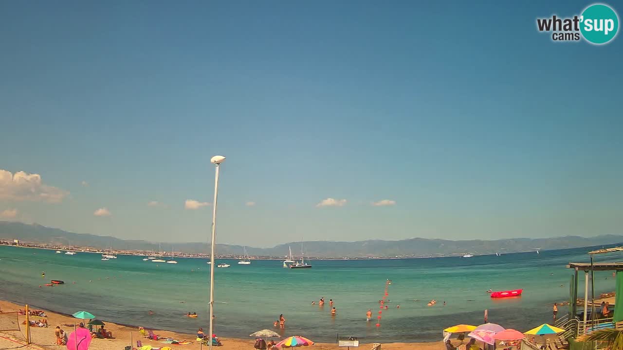 Web kamera Cagliari Windsurf Club – Poetto plaža uživo
