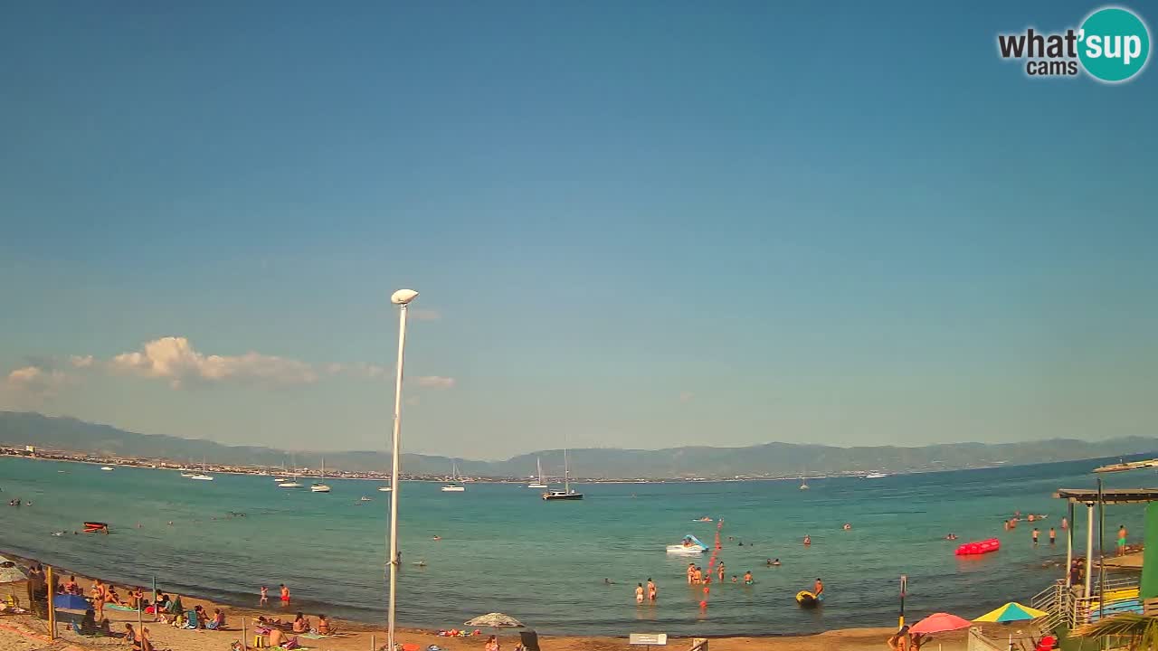 Webcam Cagliari Windsurf Club – Playa del Poetto en directo