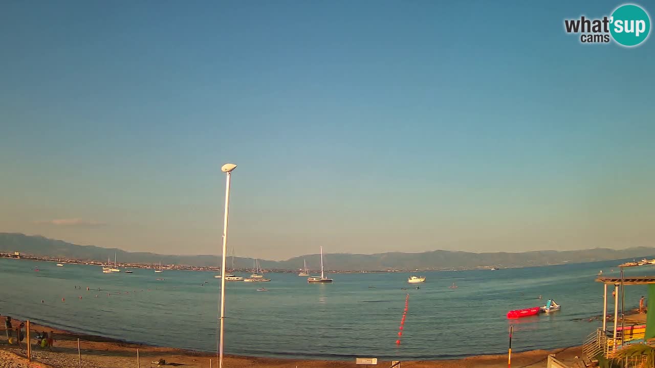 Web kamera Cagliari Windsurf Club – Poetto plaža uživo
