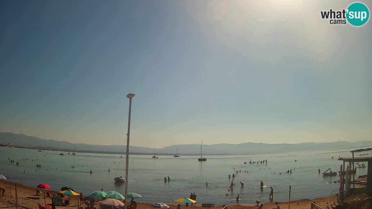 Webcam Cagliari Windsurf Club – Playa del Poetto en directo