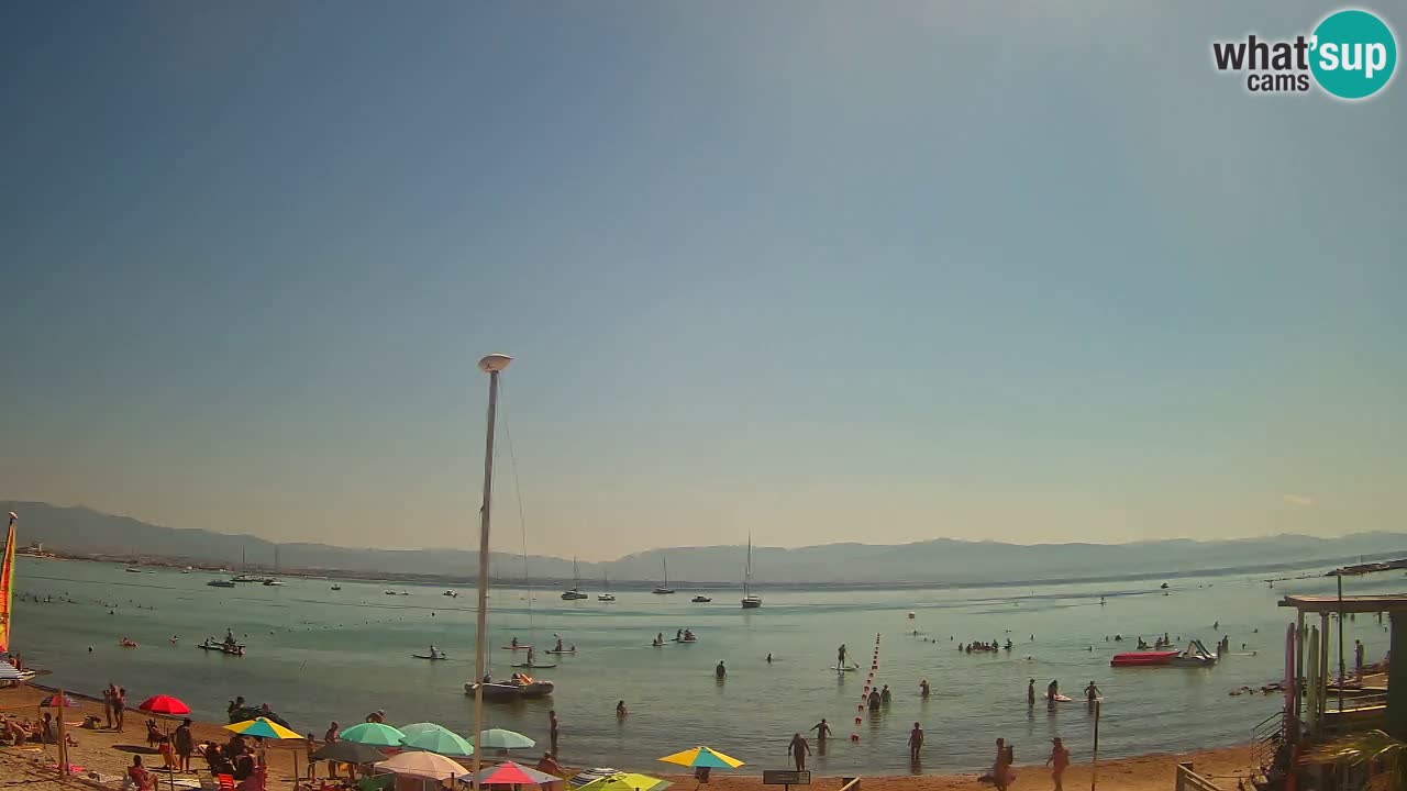Webcam Cagliari Windsurf Club – Playa del Poetto en directo