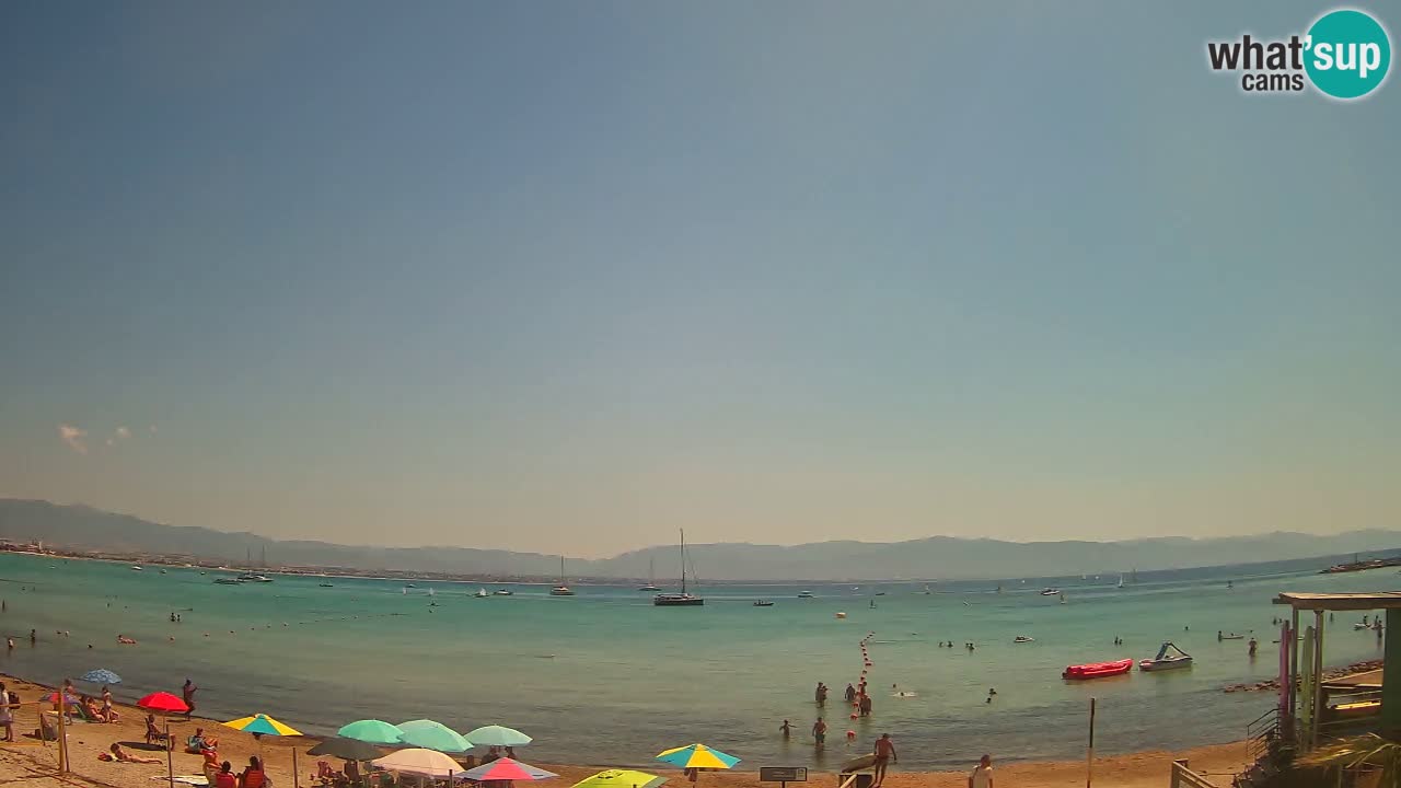Webcam Cagliari Windsurf Club – Playa del Poetto en directo