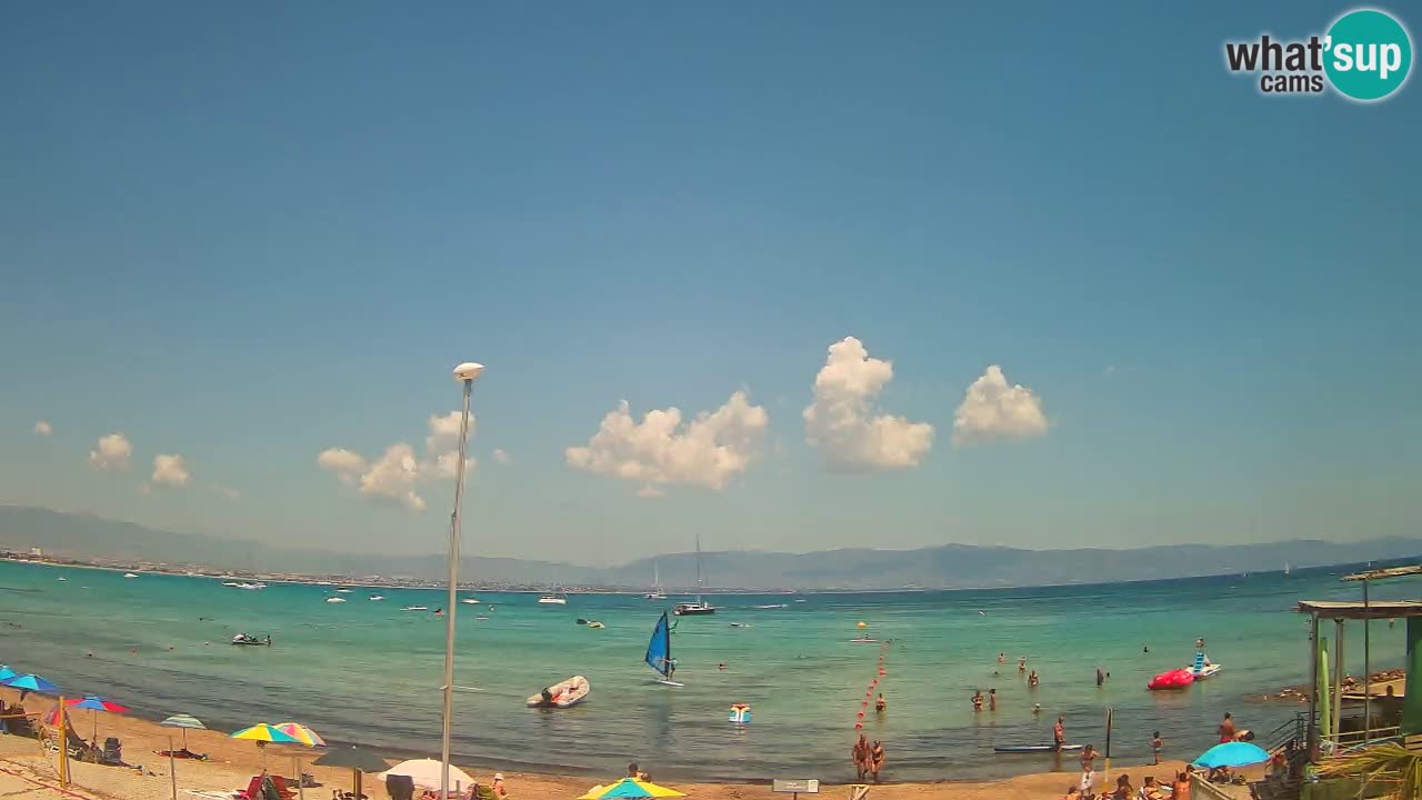 Webcam Cagliari Windsurf Club – Playa del Poetto en directo