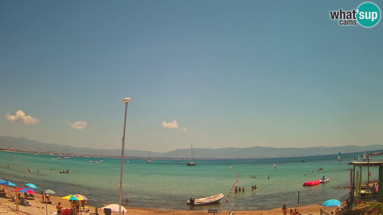 Webcam Cagliari Windsurf Club – Playa del Poetto en directo