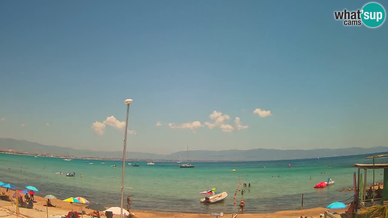 Spletna kamera Cagliari Windsurf Club – Pogled v živo s plaže Poetto