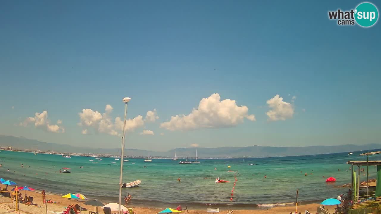 Spletna kamera Cagliari Windsurf Club – Pogled v živo s plaže Poetto