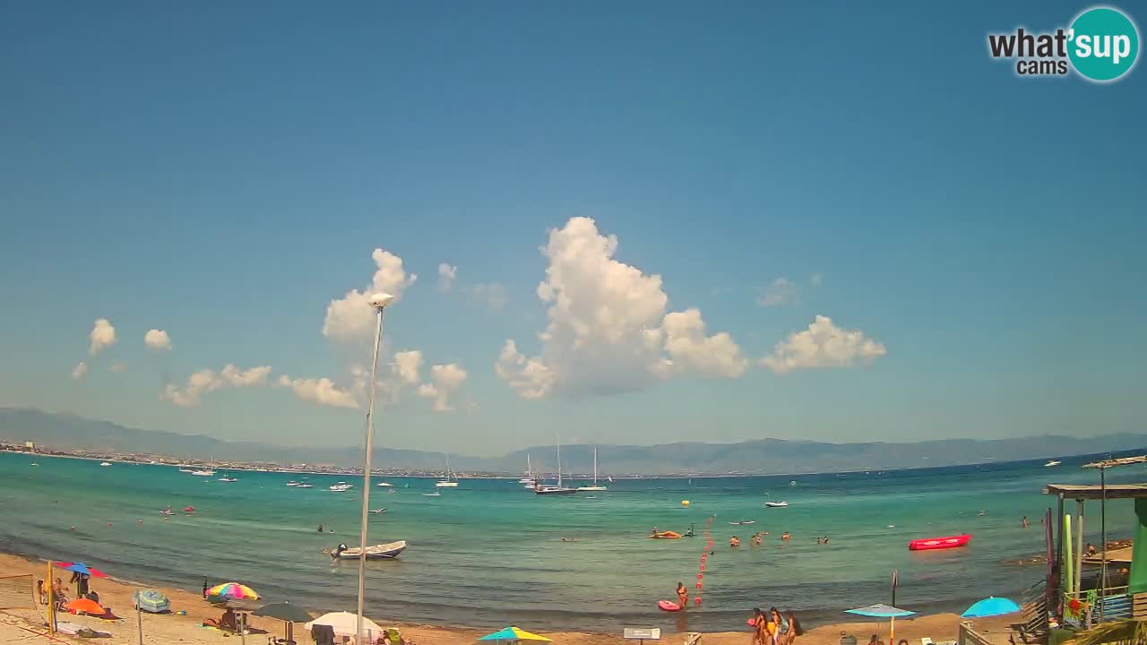 Spletna kamera Cagliari Windsurf Club – Pogled v živo s plaže Poetto