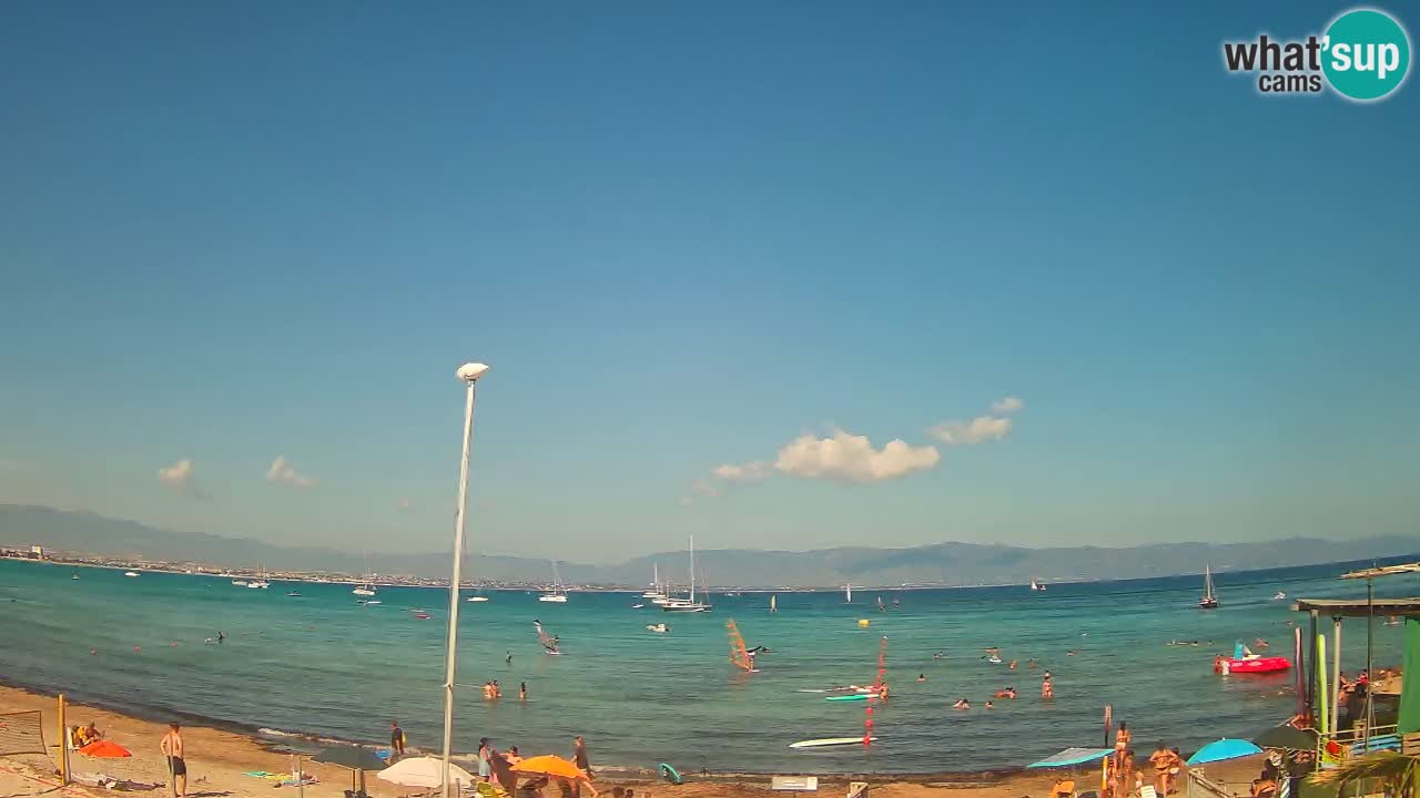 Webcam Cagliari Windsurf Club – Playa del Poetto en directo
