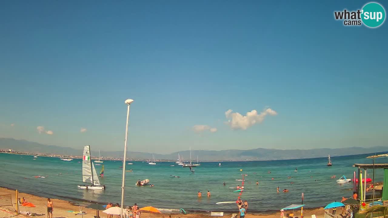 Web kamera Cagliari Windsurf Club – Poetto plaža uživo