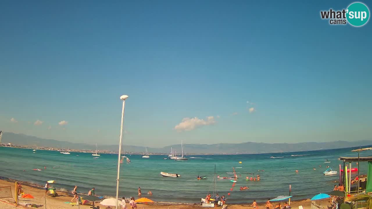 Spletna kamera Cagliari Windsurf Club – Pogled v živo s plaže Poetto