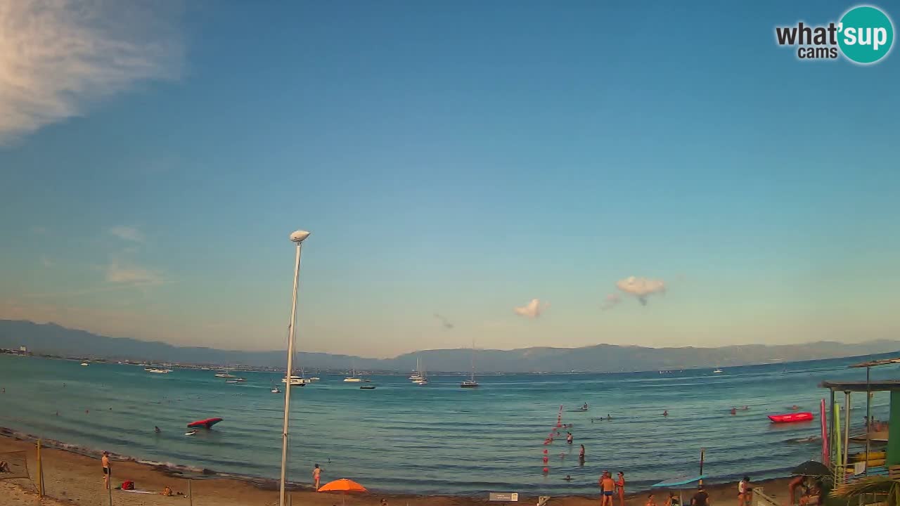 Web kamera Cagliari Windsurf Club – Poetto plaža uživo