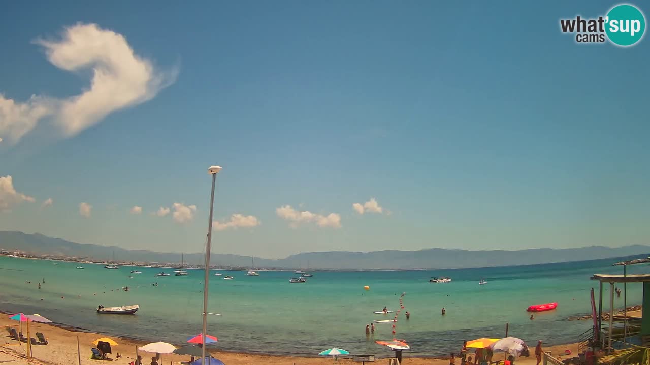 Spletna kamera Cagliari Windsurf Club – Pogled v živo s plaže Poetto