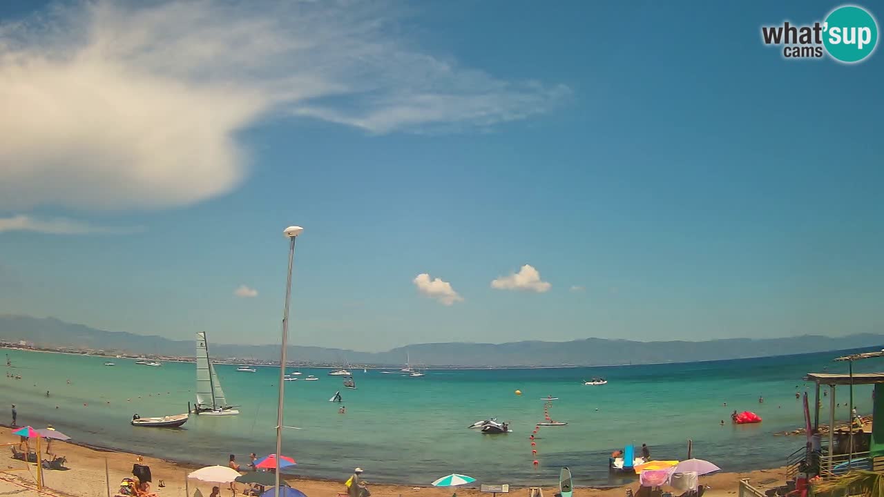Web kamera Cagliari Windsurf Club – Poetto plaža uživo