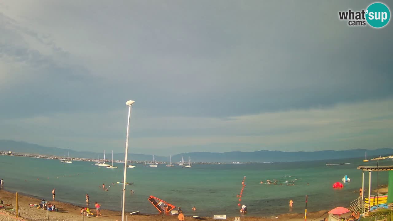 Webcam Cagliari Windsurf Club – Liveblick vom Poetto Strand