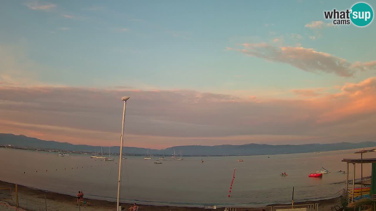 Webcam Cagliari Windsurf Club – Playa del Poetto en directo