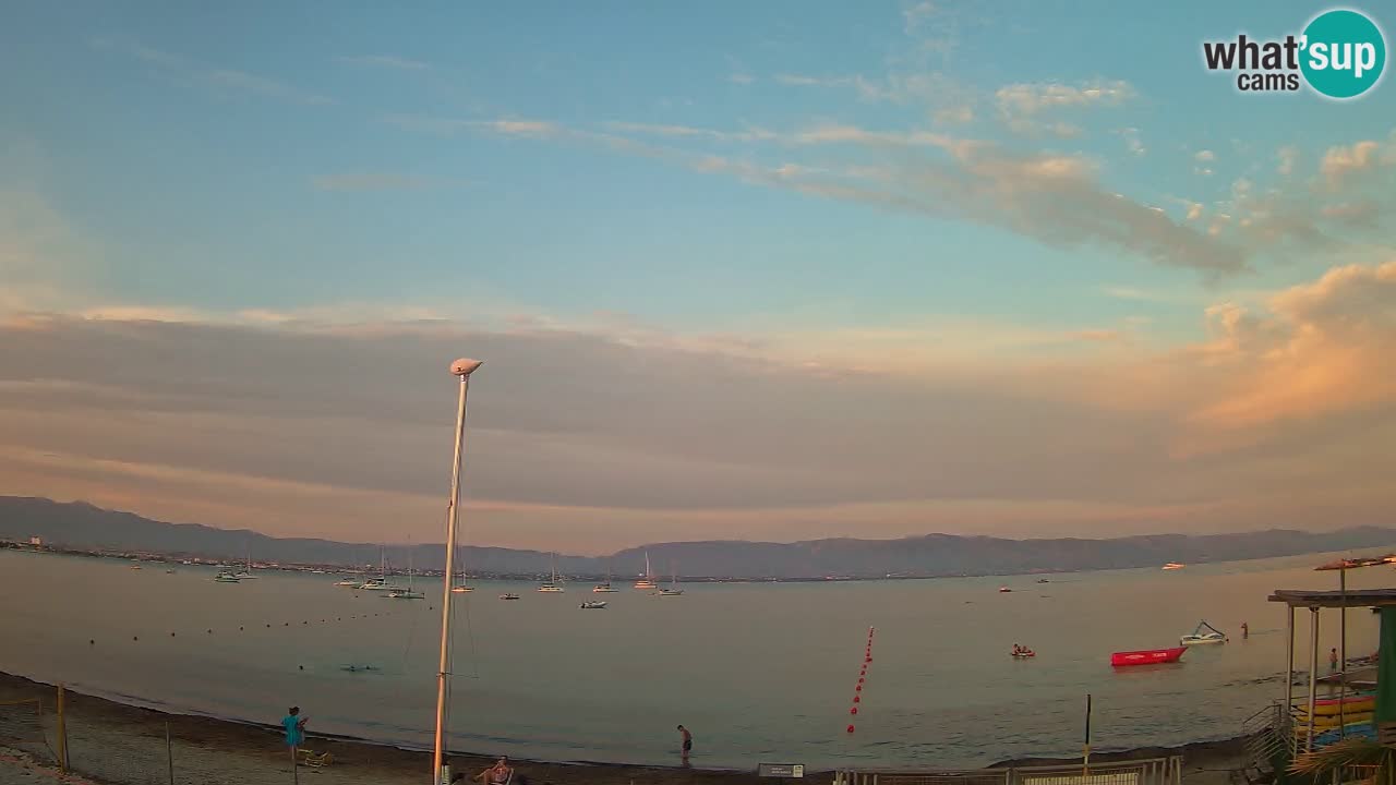 Web kamera Cagliari Windsurf Club – Poetto plaža uživo
