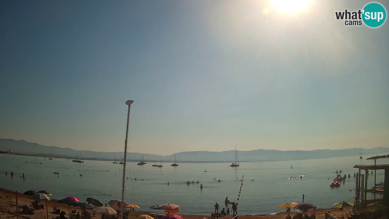 Webcam Cagliari Windsurf Club – Playa del Poetto en directo