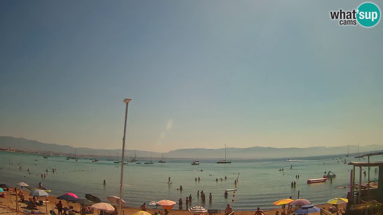 Webcam Cagliari Windsurf Club – Playa del Poetto en directo