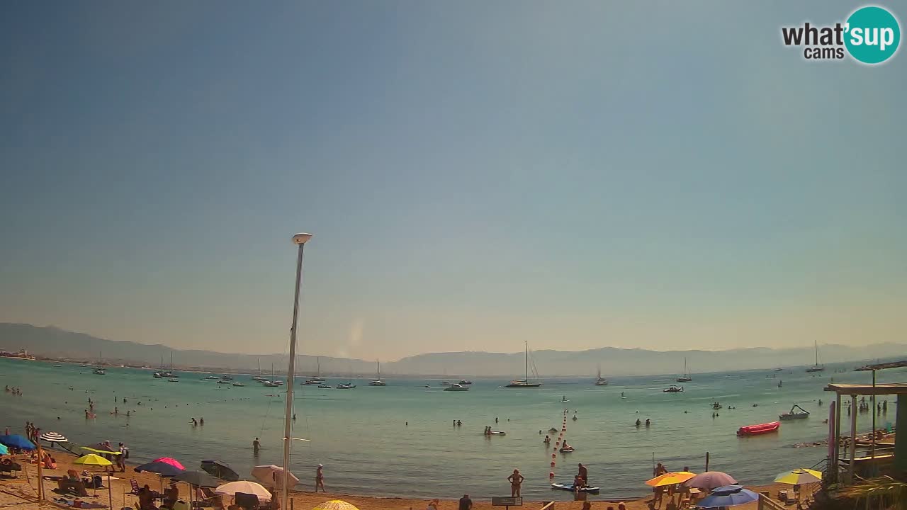 Web kamera Cagliari Windsurf Club – Poetto plaža uživo