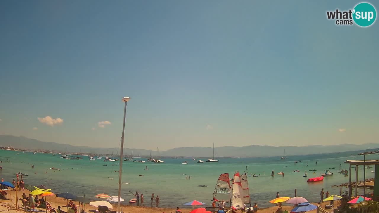 Webcam Cagliari Windsurf Club – Playa del Poetto en directo