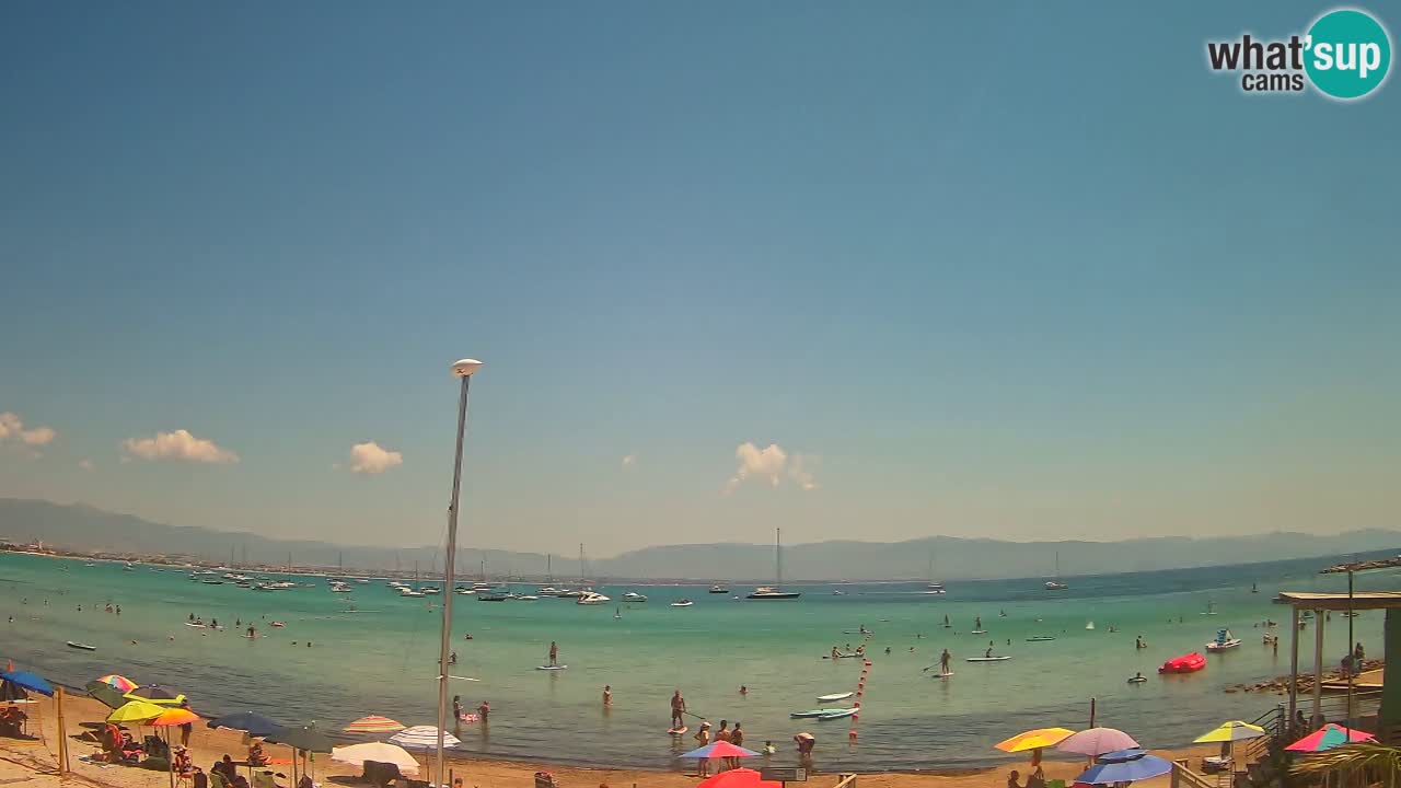 Spletna kamera Cagliari Windsurf Club – Pogled v živo s plaže Poetto